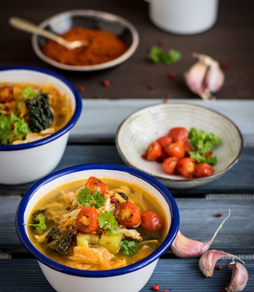 Fresh vegetable minestrone