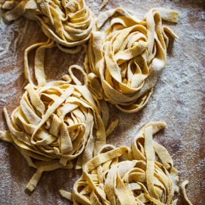 Our homemade fettuccine with lobster