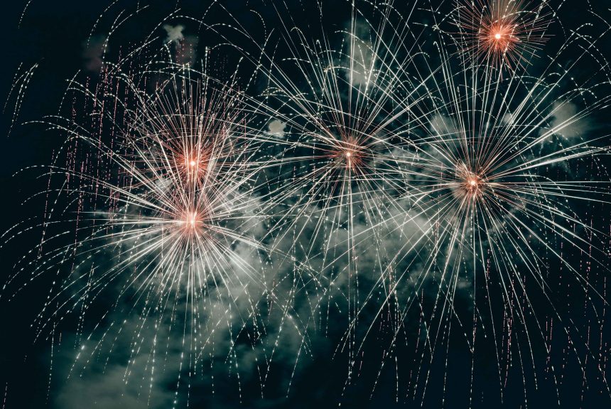 The fireworks in St. Mark’s Square